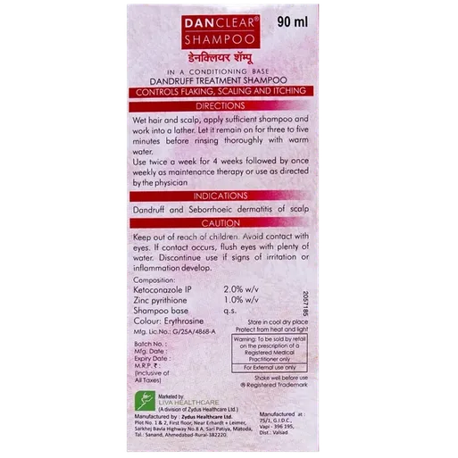 danclear shampoo 90 ml
